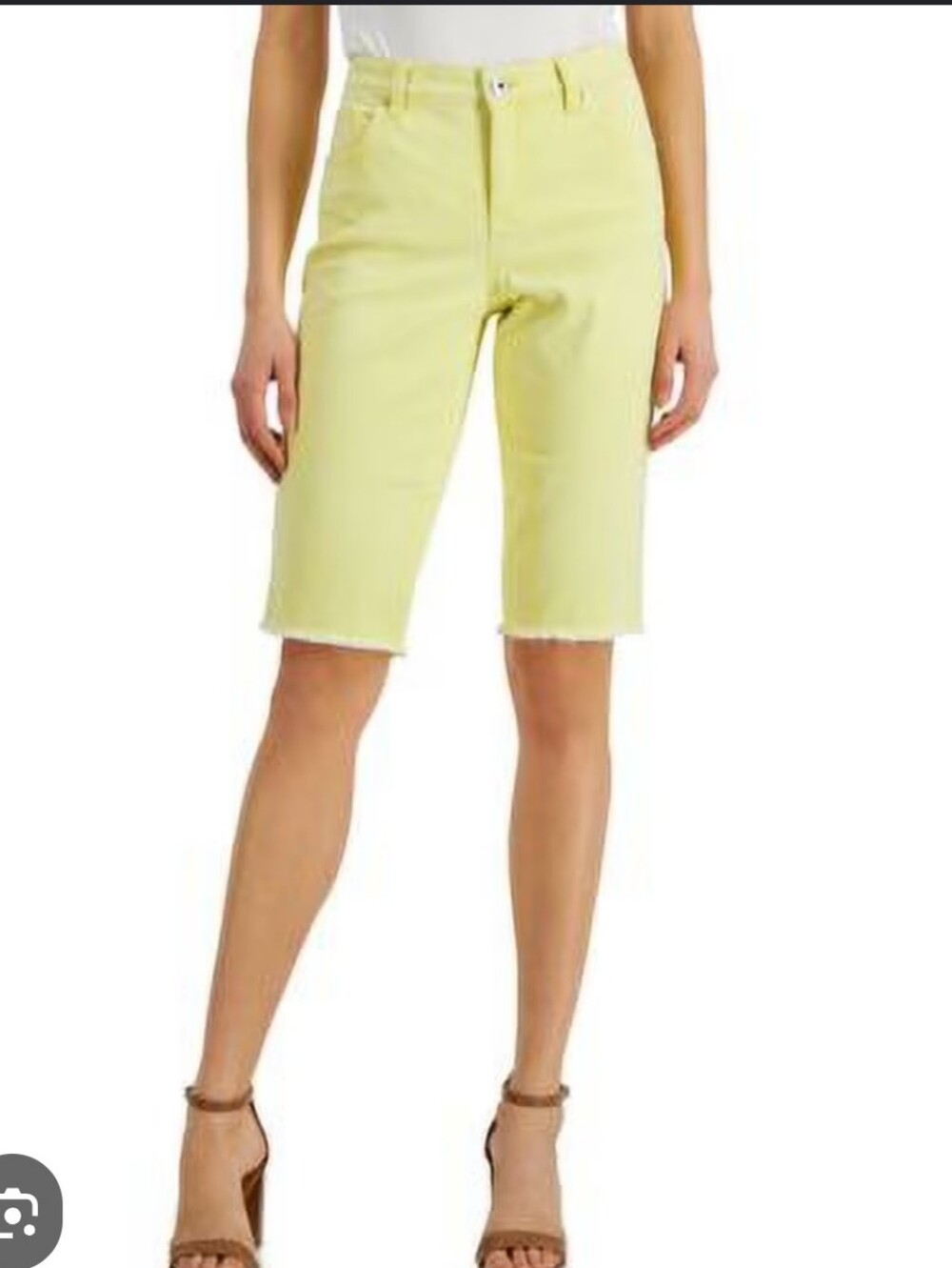 Faded glory capris Plus size 22W bright yellow they feel like light weig…